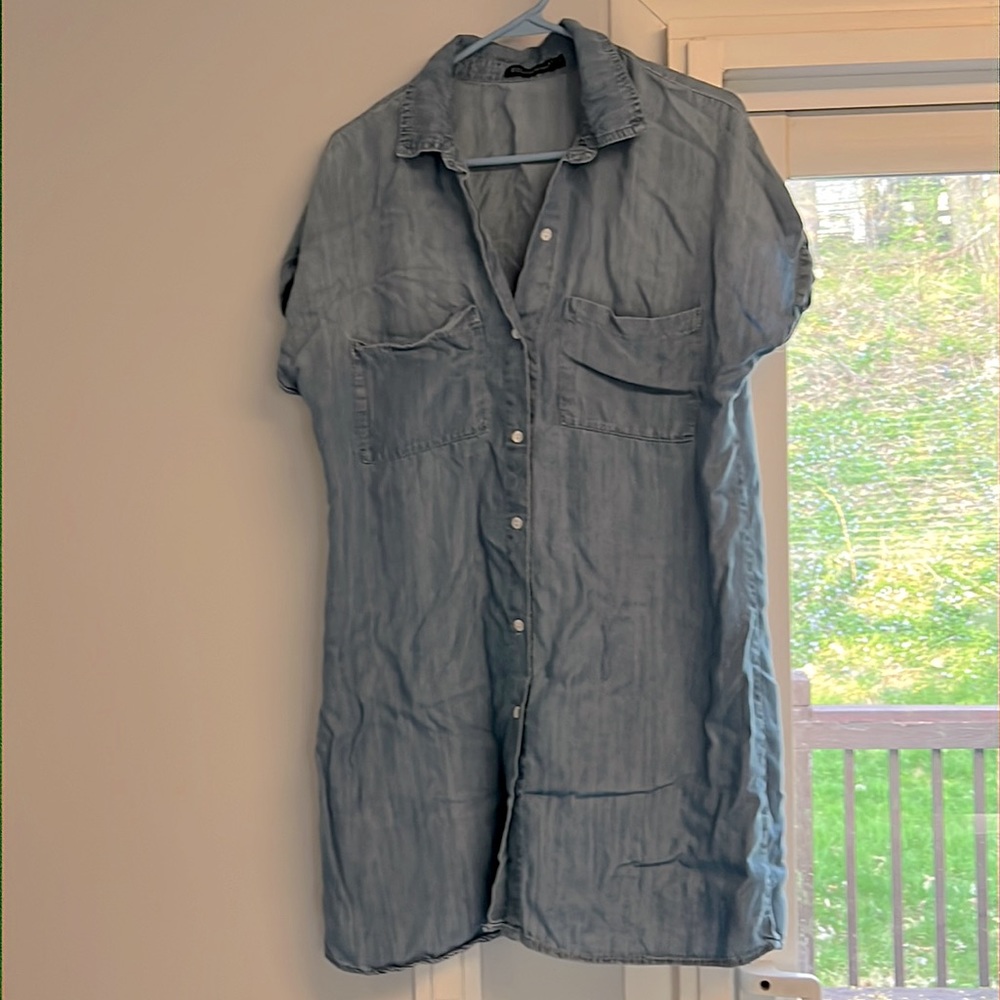 Denim shirt dress